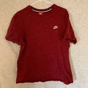 Nike T-shirt Size XL Red with Embroidered Swoosh.  Red Tag.
